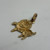Vintage 10K Gold Lion Charm | Diamond Cut Lion Pendant | Animal Charm
