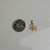 Vintage 10K Gold Lion Charm | Diamond Cut Lion Pendant | Animal Charm