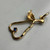Vintage 9K Gold Pear Charm with Blue Sapphire | Fruit Pendant
