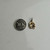 Vintage 10K Gold Lucky Horseshoe & Four Leaf Clover Charm