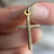 Vintage 10K Gold Cross Charm Pendant | Unoaerre Italy