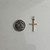 Vintage 10K Gold Cross Charm Pendant | Unoaerre Italy