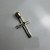 Vintage 14K Gold & White Gold Emerald Cross Pendant