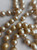 Vintage Faux Pearl Necklace 14K Gold Filigree Clasp – 21" Knotted Strand