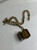 Antique Gold Filled Watch Chain with Black Intaglio Swivel Locket Fob
