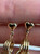 Vintage 10K Gold Heart & Interlocking Circle Drop Earrings