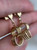 Vintage 10K Gold Heart & Interlocking Circle Drop Earrings