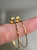 Vintage 14K Yellow Gold Chain Loop Drop Earrings