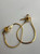 Vintage 14K Yellow Gold Chain Loop Drop Earrings