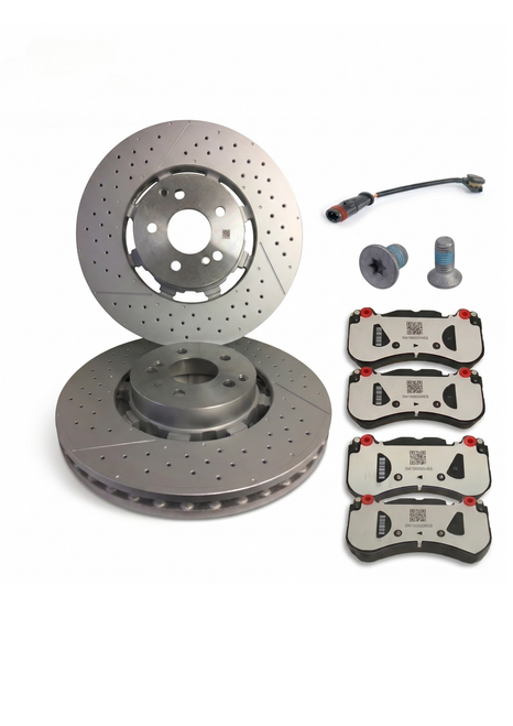 Genuine Mercedes-Benz AMG Front Brake Pads & Discs set including brake wear sensor - C-Class C63 AMG (W204) / E-Class E63 AMG (W212/W213) / AMG GT (R190)