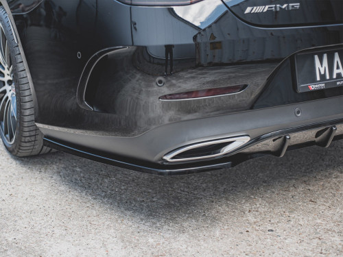 Maxton Design Central Rear Splitter Mercedes-Benz CLS AMG Line C257 - Textured