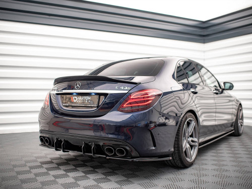 Maxton Design Street Pro Rear Diffuser Mercedes C 43 Sedan W205 Facelift