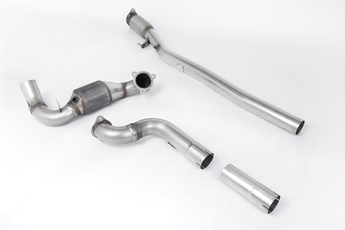 Milltek Large Bore Downpipe and Hi-Flow Sports Cat - with GPF/OPF Bypass to fit to Milltek Sport Cat Back System - Requires Stage 2 ECU Remap - A35 AMG 2.0 Turbo (Saloon/Sedan Only - OPF/GPF Models) - 2019 - 2021 - SSXMZ151