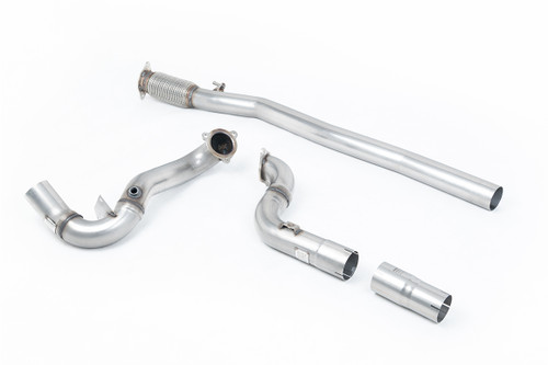Milltek Large-bore Downpipe and De-cat - With OPF/GPF Bypass to Fit OE Cat Back - Requires Stage 2 ECU Remap - A35 AMG 2.0 Turbo (W177 Hatch Only OPF/GPF Models) - 2019 - SSXMZ158