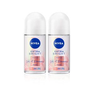 Nivea Extra Bright Peony Deo Antiperspirant Roll On 50ml Pack of 2 Nivea Extra Bright Peony Deo Antiperspirant Roll On 50ml Pack of 2