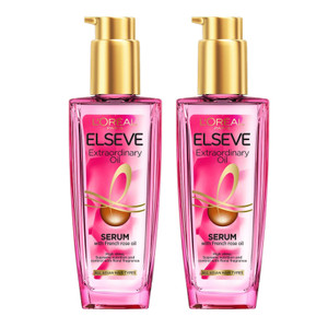 L'Oreal Paris Elseve Extraordinary Oil Serum French Rose Oil Pack of 2 L'Oreal Paris Elseve Extraordinary Oil Serum French Rose Oil Pack of 2