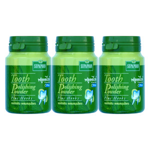 Supaporn Herbal Tooth Polishing Powder Pack of 3 Supaporn Herbal Tooth Polishing Powder Pack of 3