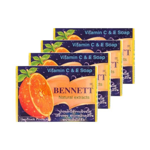 Bennett Orange Vitamin C and E Bar Soap 130g Pack of 4