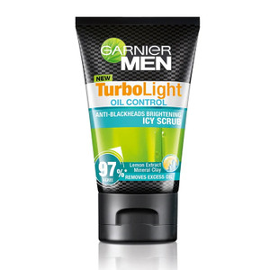 Garnier Men TurboLight Oil Control Brightening Icy Scrub Facial Foam 100ml Garnier Men TurboLight Oil Control Brightening Icy Scrub Facial Foam 100ml