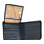 Genuine Stingray Mens Wallet Slim Bifold Black with Two Spines
