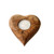 Heart Tea Light Candle Olive Wood Holders - Beautifully Hand-crafted and completely unique - One of a kind -Housewarming Gift Kitchen Décor