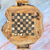 A perfect Gift - Handmade Chess Board with pieces - RUSTIC OLIVE WOOD - Beautifully detailed - unique piece - Appleyard & Crowe