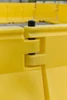 Close-up of a secure joint in the yellow containment wall system.