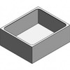 300 Gallon CRMI White Rectangular Open Top Tank