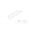 48 Gallon Marine Water Tank MW-279. Technical drawing of a polyethylene water tank designed for marine vessels.