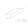 48 Gallon Marine Water Tank MW-79. Technical drawing of a polyethylene water tank designed for marine vessels.