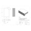 85 Gallon Marine Water Tank MW-549. Technical drawing of a polyethylene water tank designed for marine vessels.