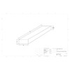 100 Gallon Marine Water Tank MW-215. Technical drawing of a polyethylene water tank designed for marine vessels.