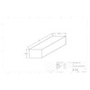 163 Gallon RV Water Tank W-345. Technical drawing of a polyethylene water tank designed for your rv.