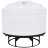 1200 Gallon Enduraplas Natural White Full Drain Cone Bottom Tank with Stand | THC01200KW