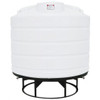 1550 Gallon Enduraplas Natural White Full Drain Cone Bottom Tank with Stand | THC01550KW