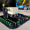 Portable containment berm for generator equipment spill containment.