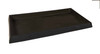 A black containment tray with a flat base and raised edges, shown on a white background.