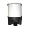 10 Gallon Chem-Tainer Cylindrical Cone Bottom Open Top Tank w/ Poly Stand | TC1528AP
