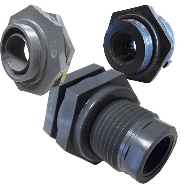 Peabody Gemini Double Wall Tank Fitting - Bulkhead Dual Sidewall Interconnect, PVC/EPDM
