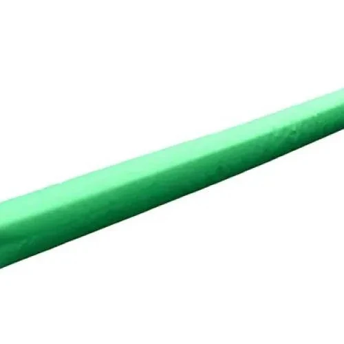 Close-up of a green foam wall support component used in spill containment berm construction.