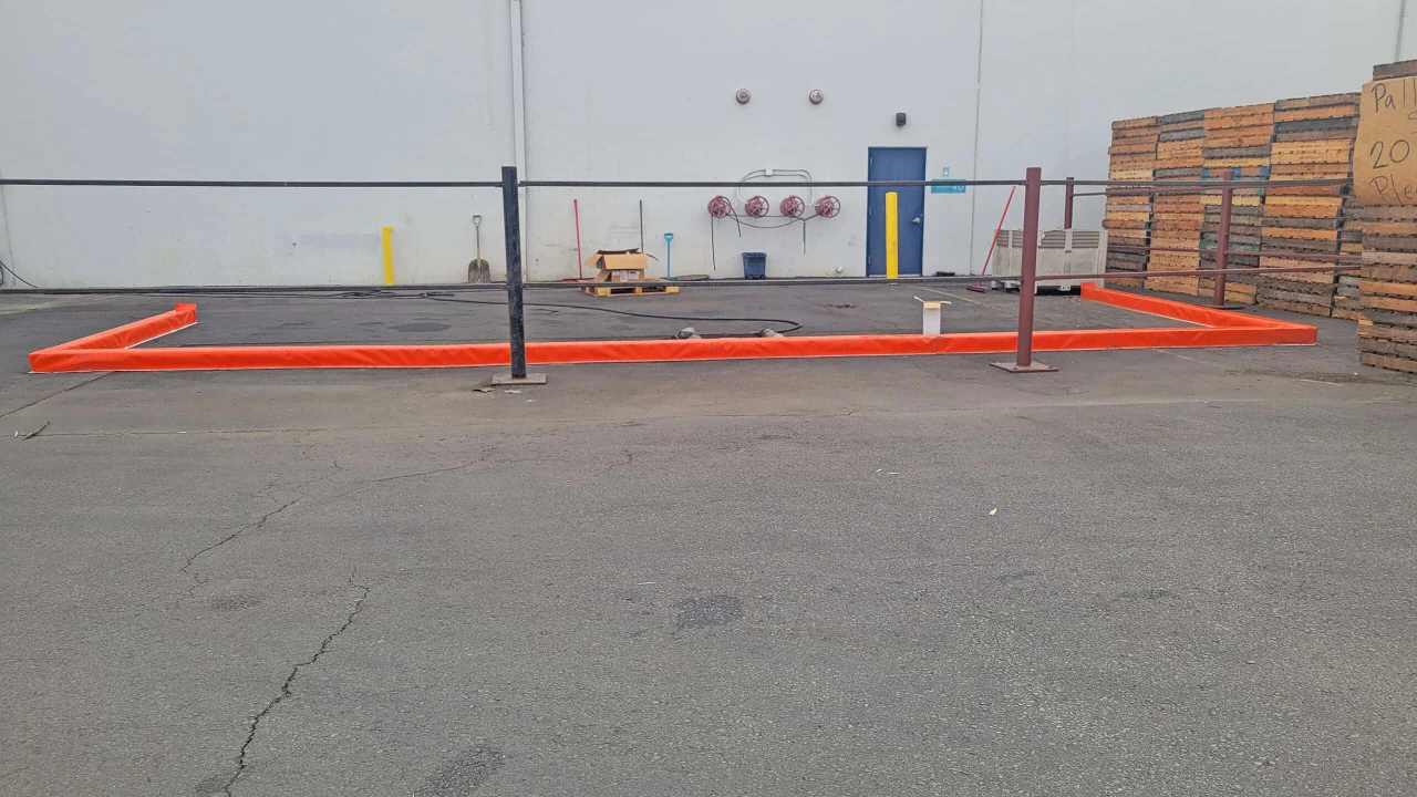 Close-up of Berm Builder Plus system in industrial use.