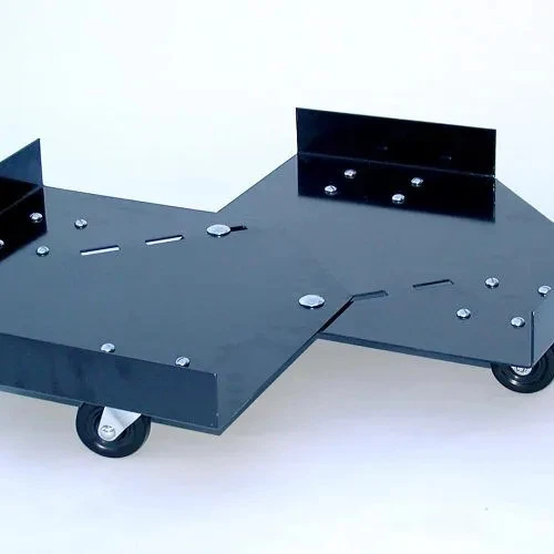 Mobile version of a spill containment pallet, showcasing portability and industrial-grade performance.