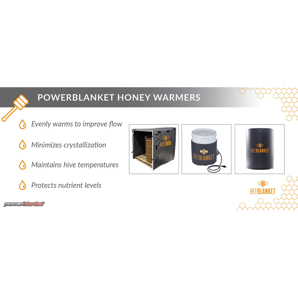Powerblanket Bee Blanket Bulk Honey Warmer, 36" x 48" x 48", Fixed Temp 100°F