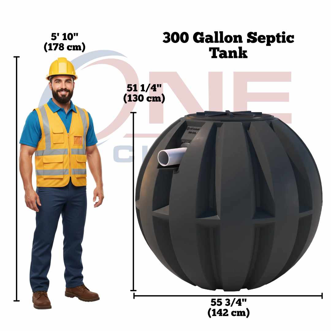 300 Gallon Septic Tank Single Compartment Standard Duty