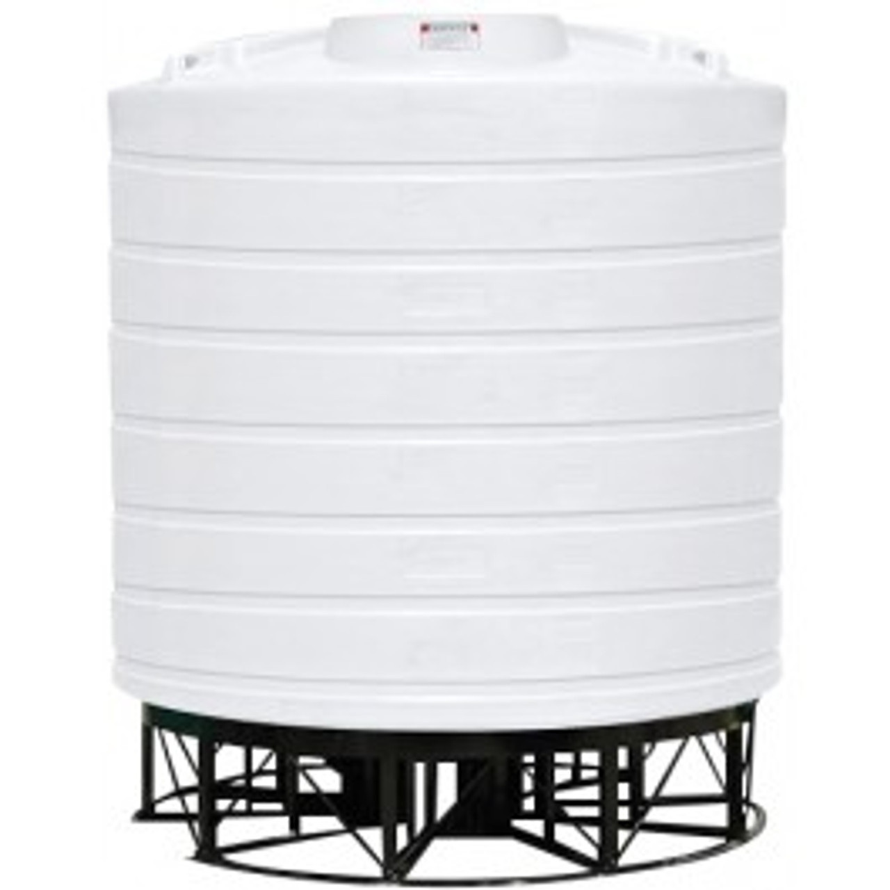 8000 Gallon Enduraplas Natural White Full Drain Cone Bottom Tank with Stand | THC08000KW