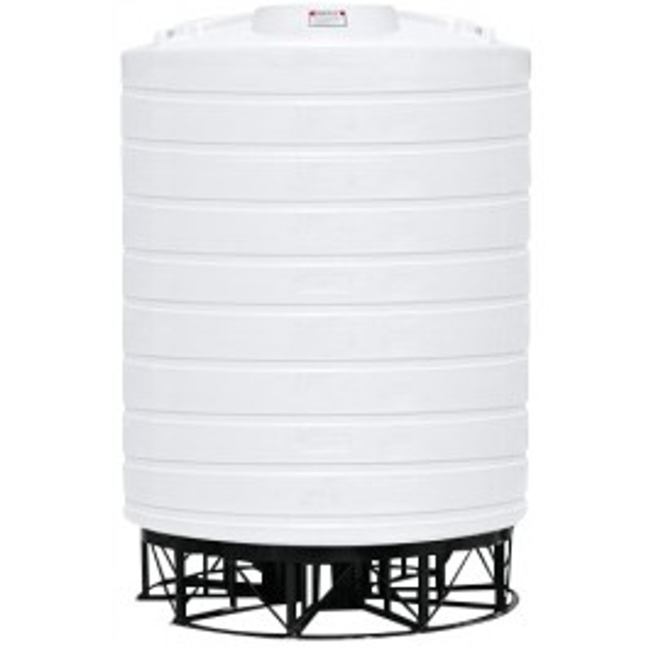 10000 Gallon Enduraplas Natural White Full Drain Cone Bottom Tank with Stand | THC10000KW