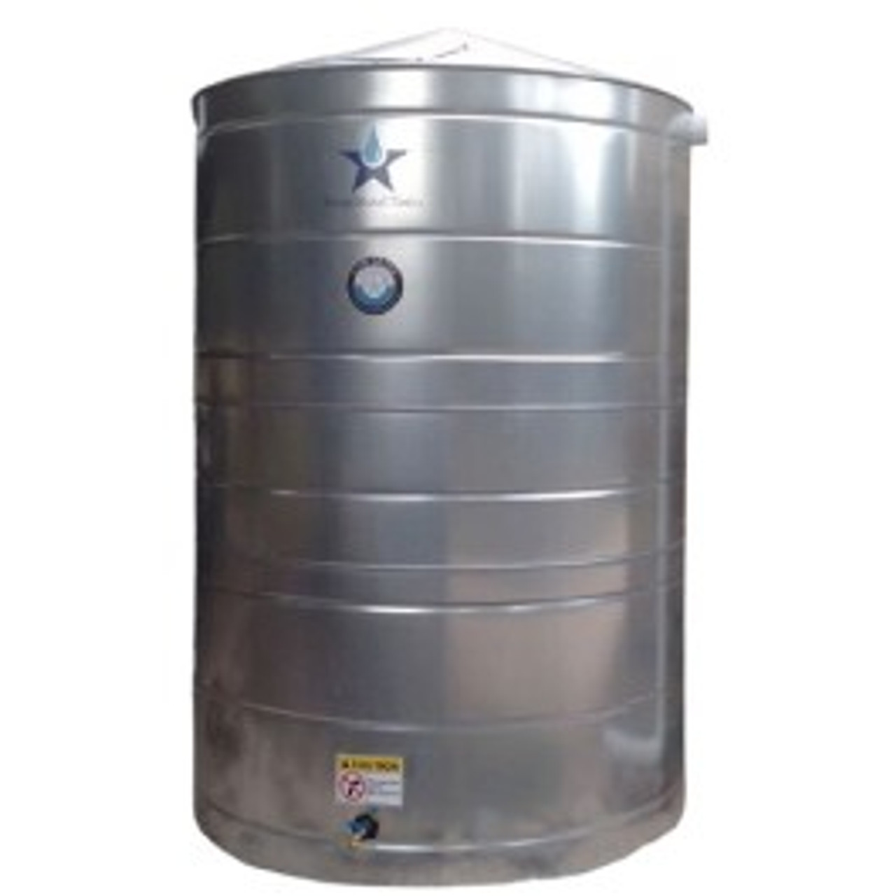 An image of a 1000 Gallon Texas Metal Tanks Galvanized Vertical Water Tank | WT1000G