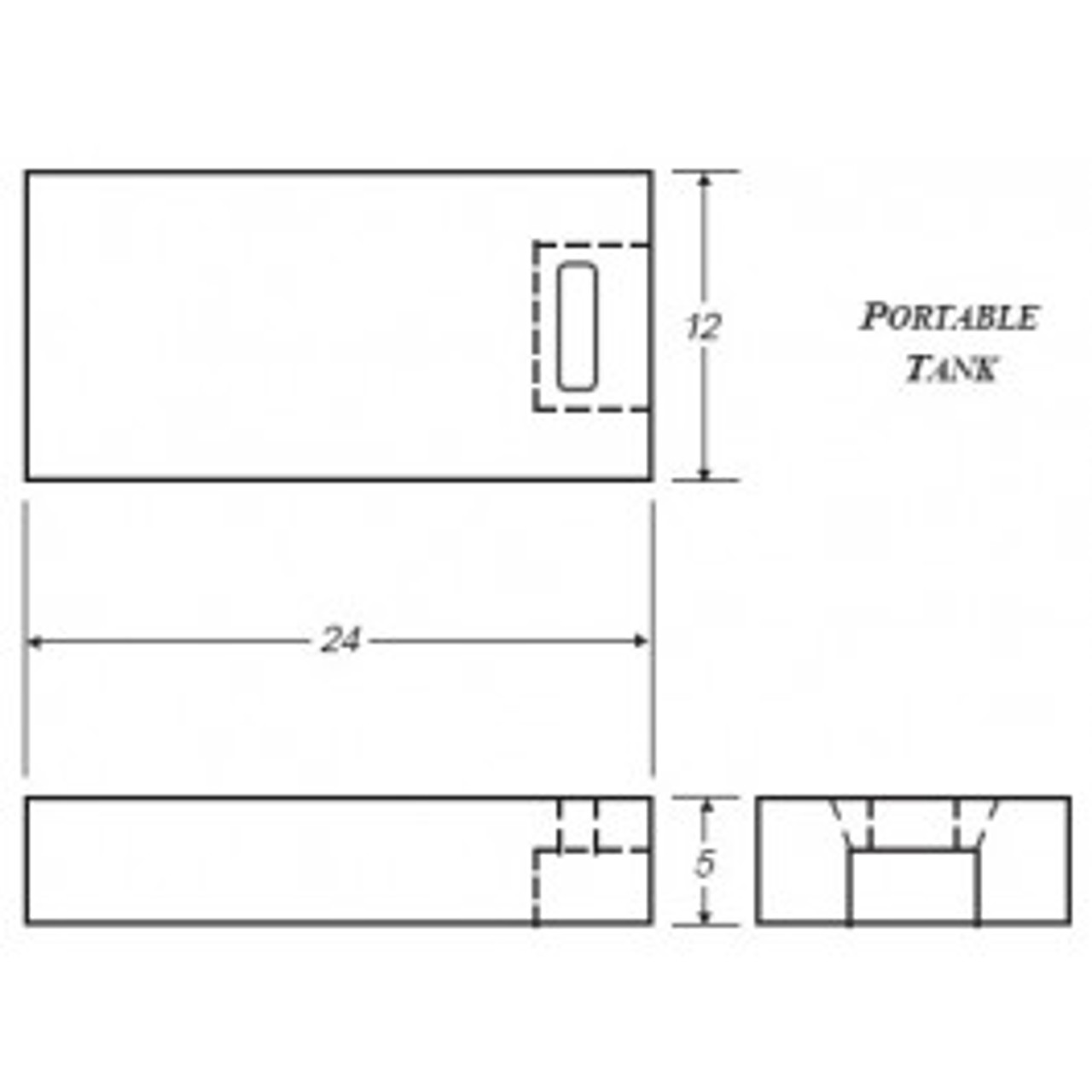 An image of a 86 Gallon PP Ronco White Rectangular Open Top Tank | 30X24X28PP