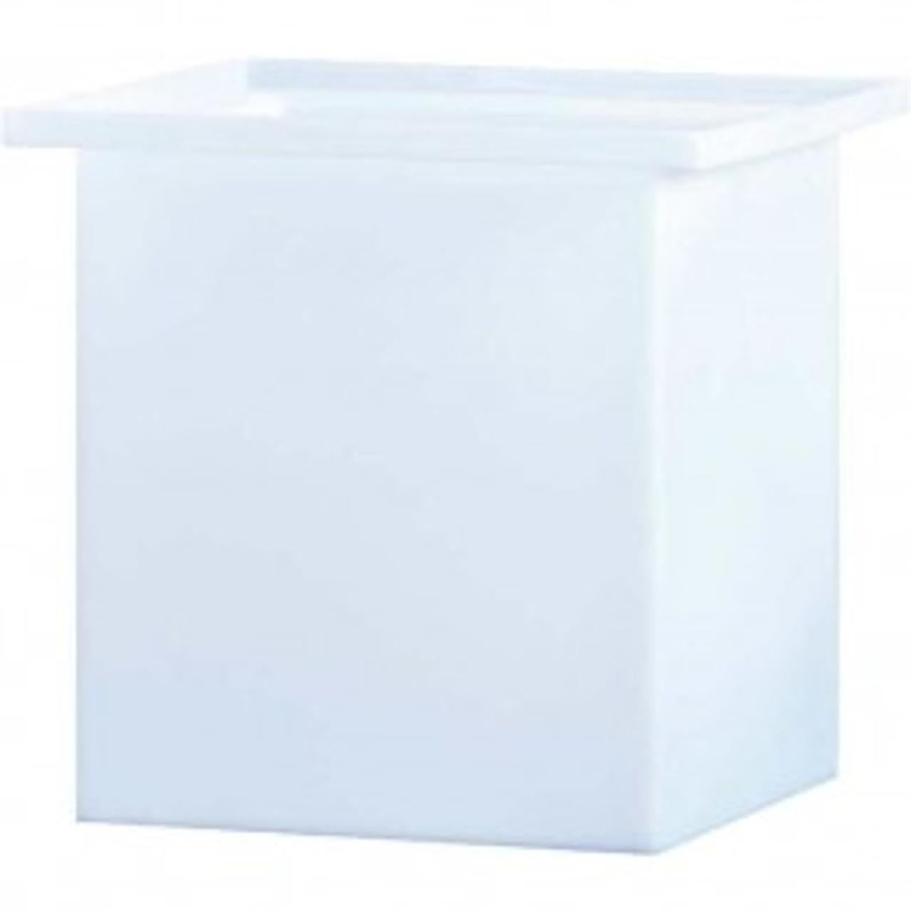 An image of a 2 Gallon PE Chem-Tainer White Rectangular Open Top Tank | R080808A