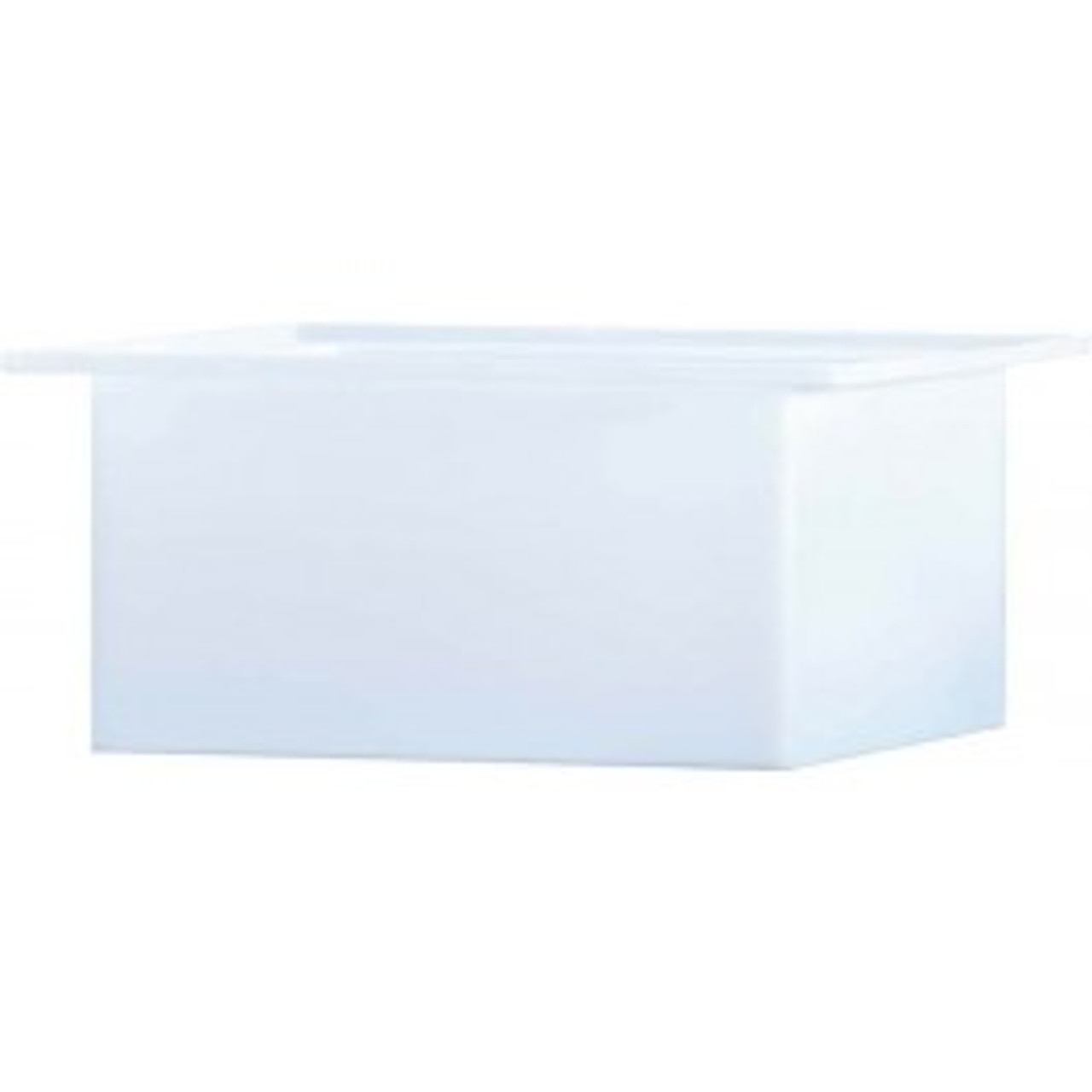 An image of a 15 Gallon PE Chem-Tainer White Rectangular Open Top Tank | R122412A